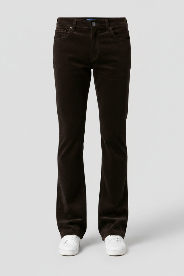 Pantalon Patte D'Éléphant Velours Côtelé Marron Homme Décontracté Évasé - vue 3