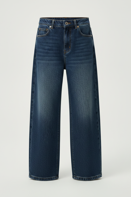 Pantalon Patte D'Éléphant Denim Bleu Ample Confortable Garçon - Jean - vue 3