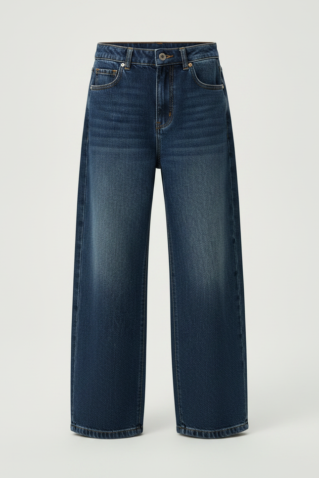 Pantalon Patte D'Éléphant Denim Bleu Ample Confortable Garçon - Jean - vue 3