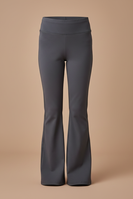 Pantalon Patte D'Éléphant Gris Anthracite Évasé Confortable Fille - Polyester - vue 3