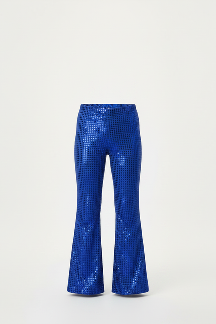 Pantalon Patte D'Éléphant Bleu Pailleté Évasé Enfant - Polyester - vue 3