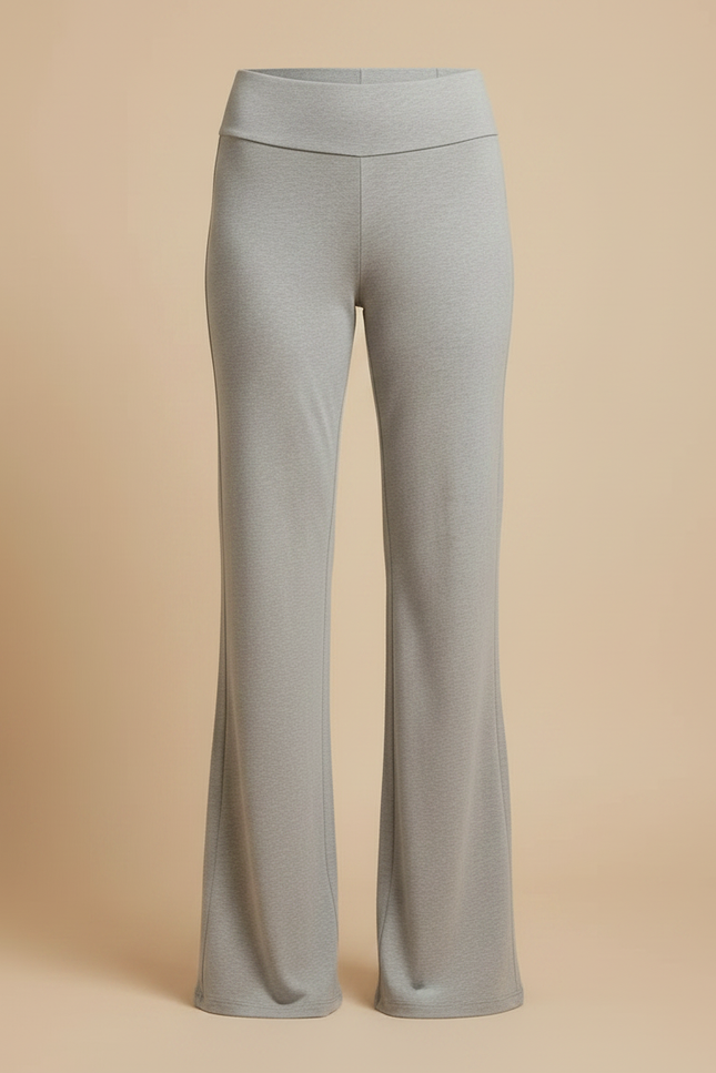 Pantalon Patte D'Éléphant Gris Chiné Évasé Confortable Yoga - Molleton - vue 3