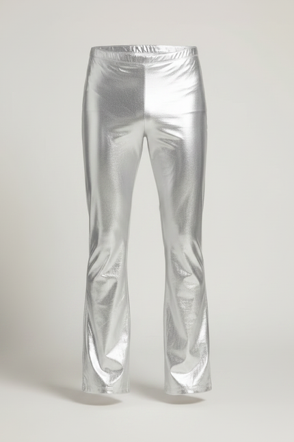 Pantalon À Pattes D Éléphant - Argenté Polyester - vue 3