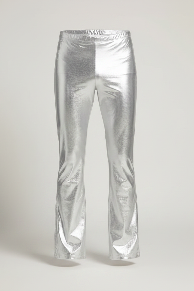Pantalon À Pattes D Éléphant - Argenté Polyester - vue 3