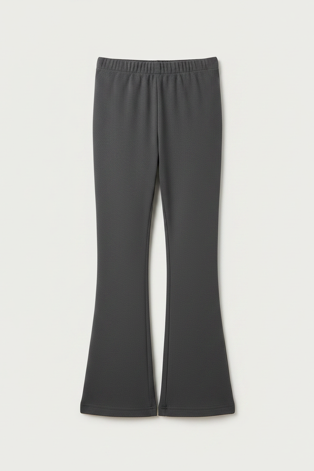 Pantalon Patte D'Éléphant Gris Uni Confortable Enfant - Molleton - vue 3