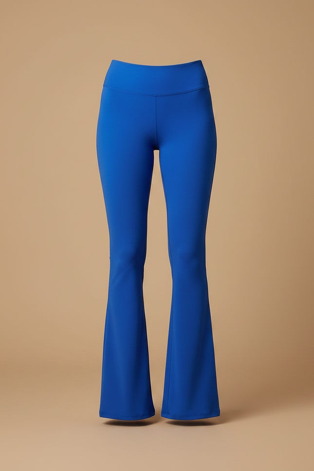 Pantalon Patte D'Éléphant Bleu Royal Taille Haute Fluide Confortable - Polyester - vue 3