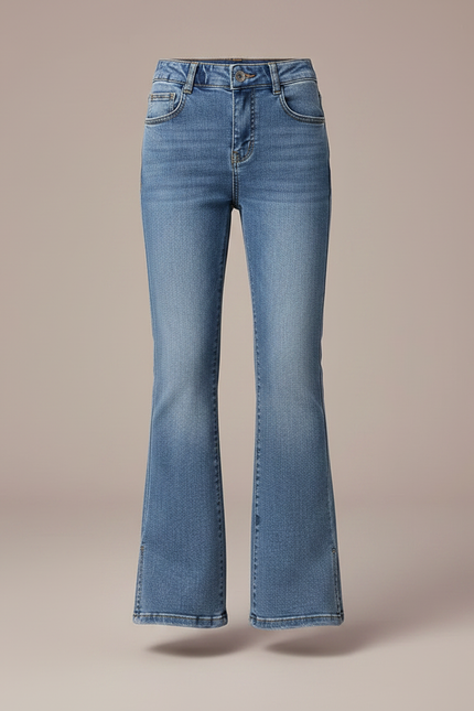 Pantalon Patte D'Éléphant Jean Denim Bleu Évasé Junior - vue 3
