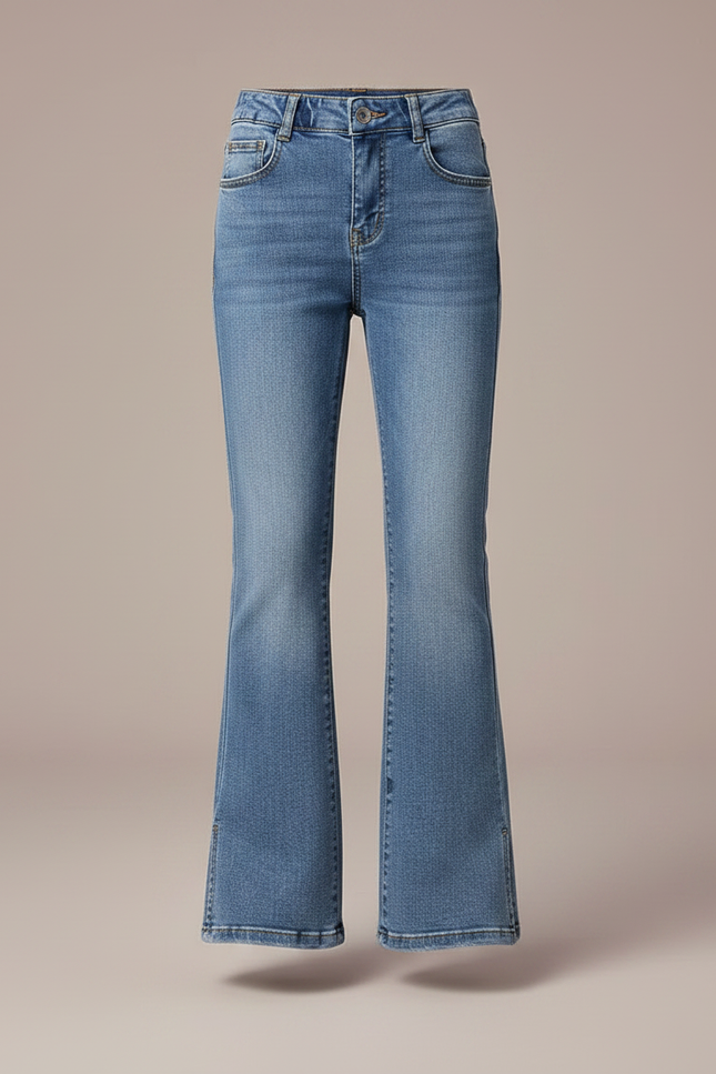 Pantalon Patte D'Éléphant Jean Denim Bleu Évasé Junior - vue 3