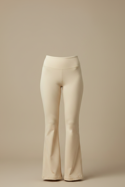 Pantalon Beige Femme Patte D'éléphant - Maille - vue 3
