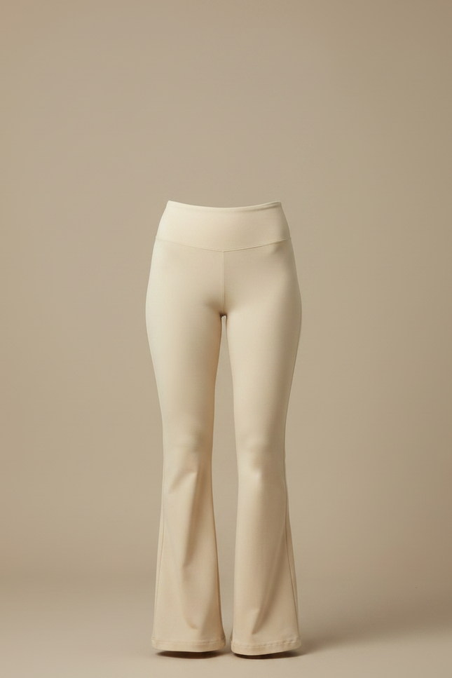Pantalon Beige Femme Patte D'éléphant - Maille - vue 3
