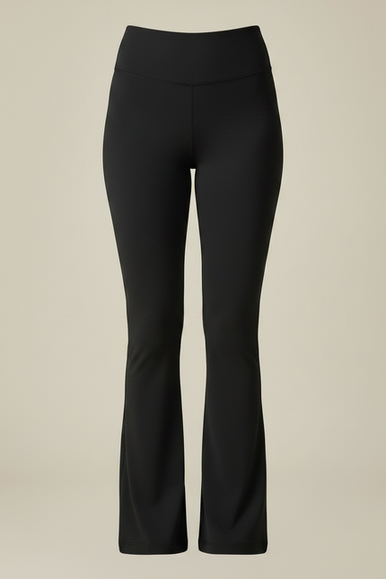 Pantalon Patte D'Éléphant Noir Taille Haute Confortable Yoga - Polyester - vue 3