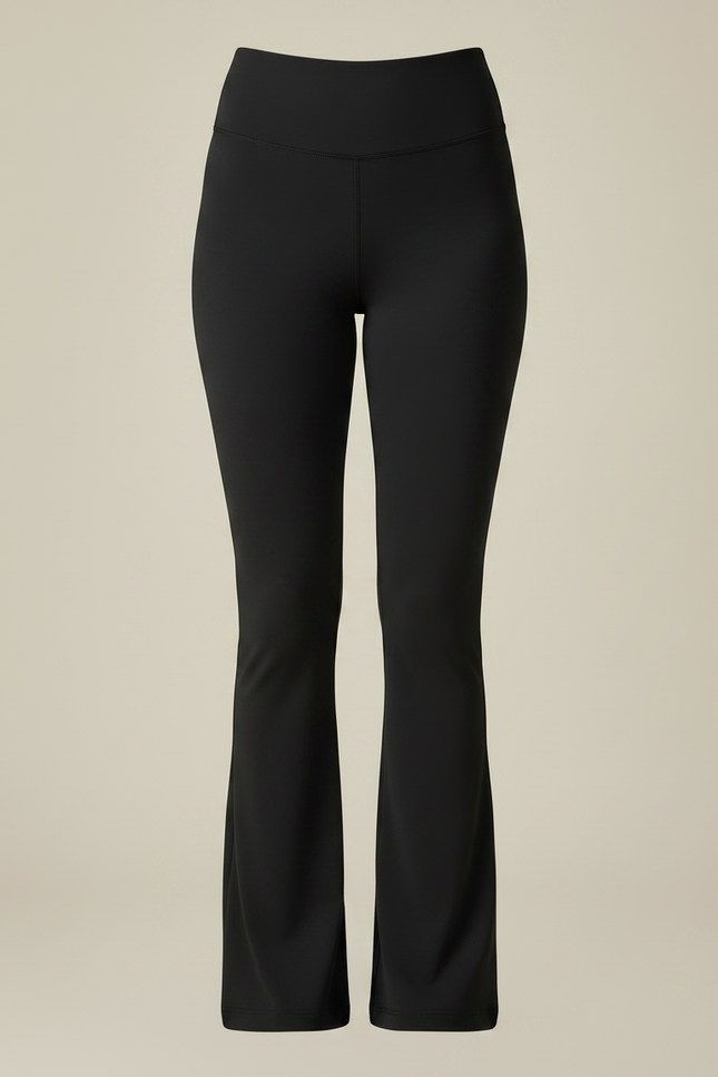 Pantalon Patte D'Éléphant Noir Taille Haute Confortable Yoga - Polyester - vue 3