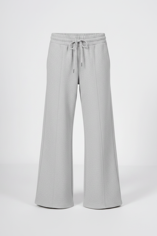 Pantalon Patte D'Éléphant Gris Molletonné Ample Décontracté Enfant - vue 3