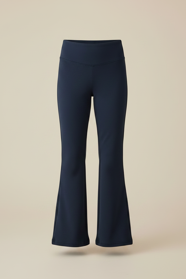 Pantalon Patte D'Éléphant Bleu Marine Taille Haute Élastique Fille - Polyester - vue 3
