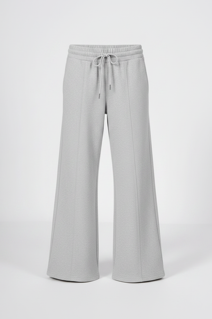 Pantalon Patte D'Éléphant Gris Molletonné Ample Décontracté Enfant - vue 3