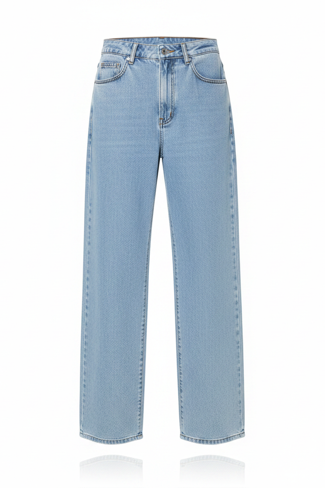 Pantalon Patte D'Éléphant Jean Bleu Clair Ample Décontracté Homme - vue 3