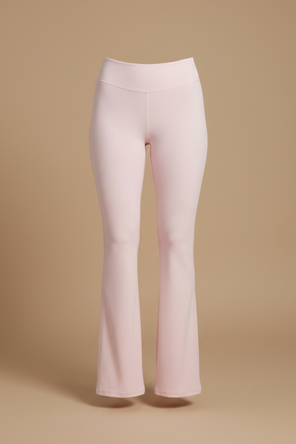 Pantalon Patte D'Éléphant Rose Poudré Confortable Évasé Femme - Polyester - vue 3
