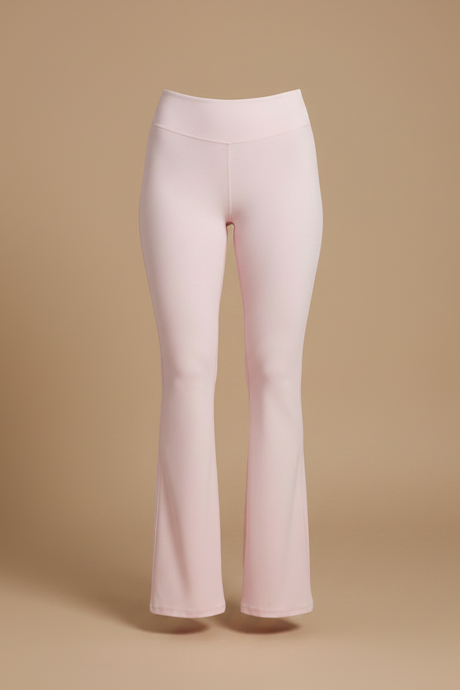 Pantalon Patte D'Éléphant Rose Poudré Confortable Évasé Femme - Polyester - vue 3