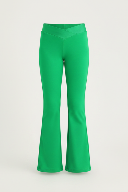 Pantalon Patte D'Éléphant Vert Émeraude Évasé Fille Confortable - Polyester - vue 3