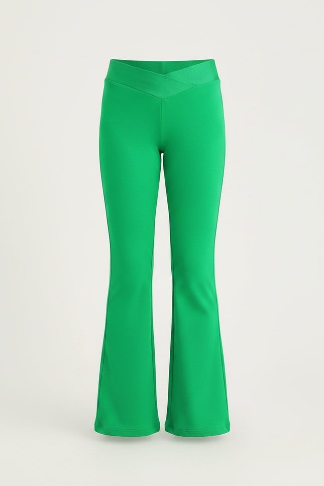 Pantalon Patte D'Éléphant Vert Émeraude Évasé Fille Confortable - Polyester - vue 3