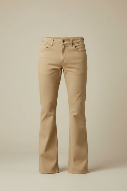 Pantalon Beige Patte D'éléphant - Gabardine - vue 3