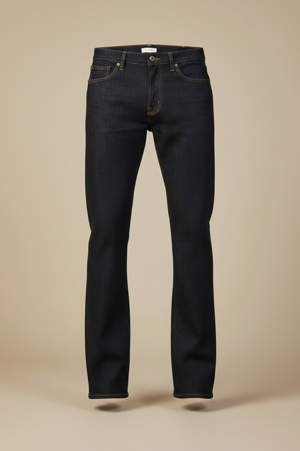 Pantalon Patte D'Éléphant Homme Bleu Marine Denim Évasé Classique - Jean - vue 3