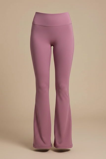 Pantalon Patte D'Éléphant Rose Taille Haute Confortable Stretch Femme - Polyester - vue 3