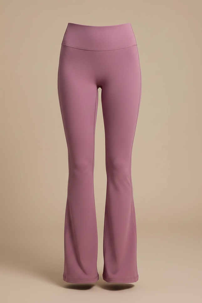 Pantalon Patte D'Éléphant Rose Taille Haute Confortable Stretch Femme - Polyester - vue 3