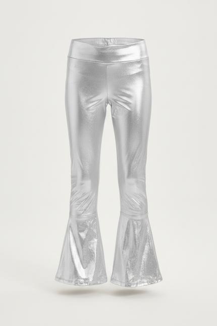Pantalon Patte D'Éléphant Argenté Brillant Métallique Enfant - Polyester - vue 3