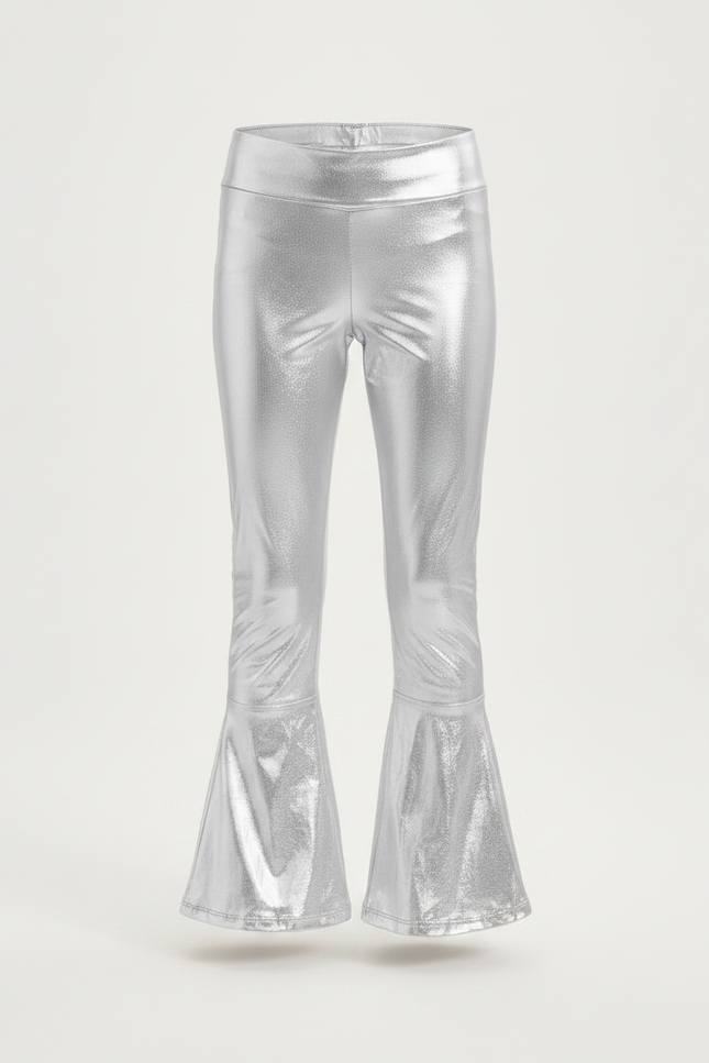 Pantalon Patte D'Éléphant Argenté Brillant Métallique Enfant - Polyester - vue 3