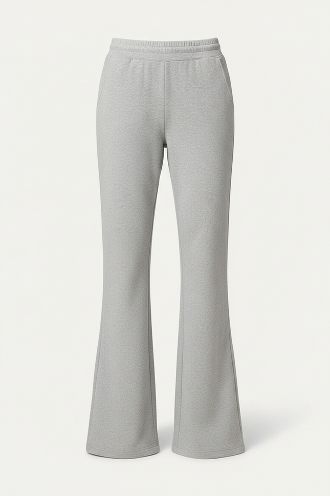 Pantalon Patte D'Éléphant Gris Décontracté Confortable Sport - Molleton - vue 3