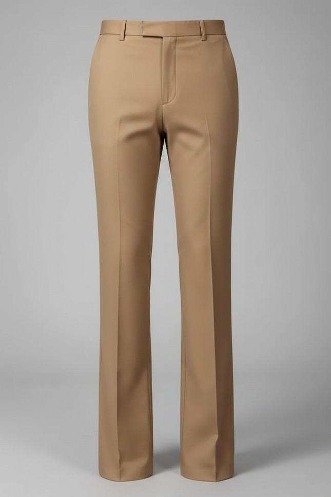Pantalon Patte D'Éléphant Kaki Homme Business Évasé Élégant - Polyester - vue 3