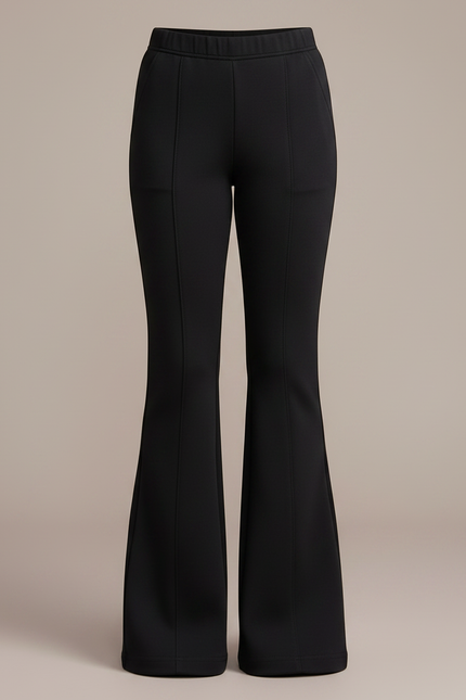 Pantalon Patte D'Éléphant Noir Élastique Confortable Fille - Maille - vue 3
