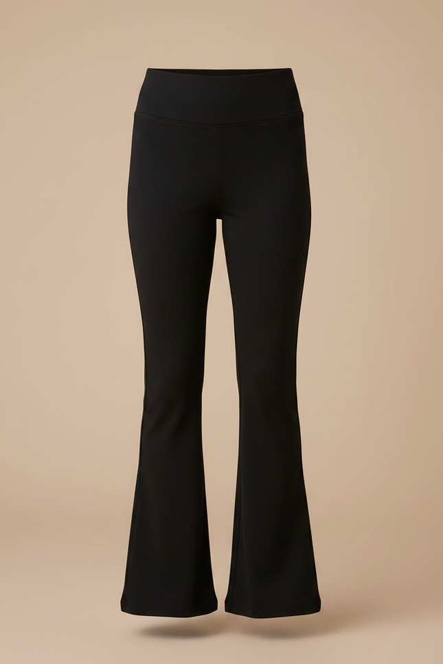 Pantalon Patte D'Éléphant Noir Évasé Fluide Confortable - Maille - vue 3