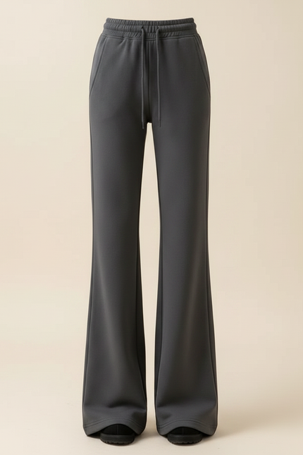 Pantalon Legging Patte D'éléphant - Gris Molleton - vue 3