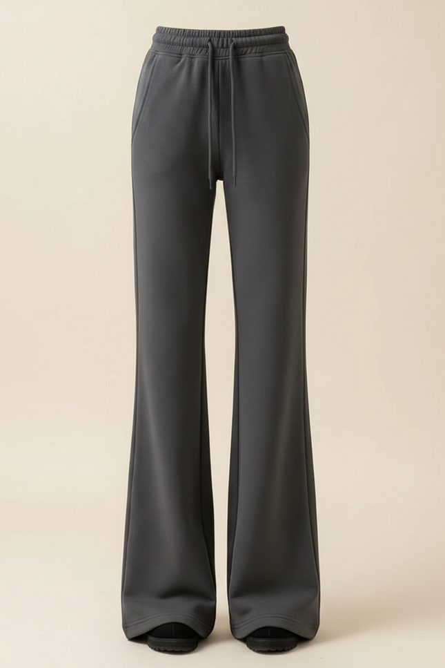 Pantalon Legging Patte D'éléphant - Gris Molleton - vue 3