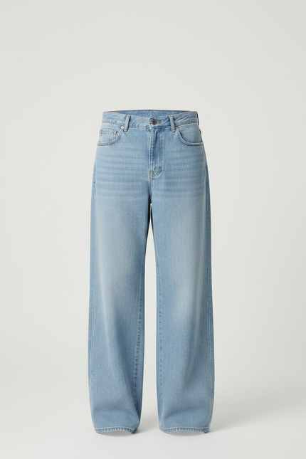 Pantalon Patte D'Éléphant Jean Ample Décontracté Bleu Clair Homme - vue 3