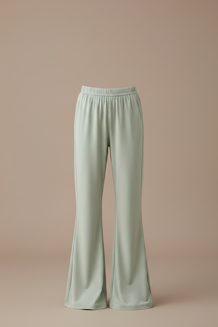 Pantalon Patte D'Éléphant Vert Clair Fluide Ample Fille - Polyester - vue 3