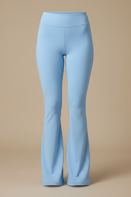 Pantalon Patte D'Éléphant Bleu Ciel Taille Haute Cargo Évasé Femme - Polyester - vue 3