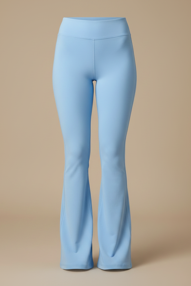 Pantalon Patte D'Éléphant Bleu Ciel Taille Haute Cargo Évasé Femme - Polyester - vue 3