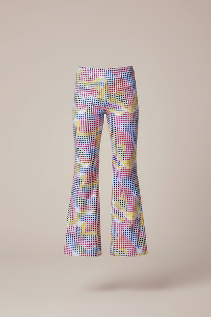 Pantalon Patte D'Éléphant Disco Imprimé Multicolore Enfant - Polyester - vue 3