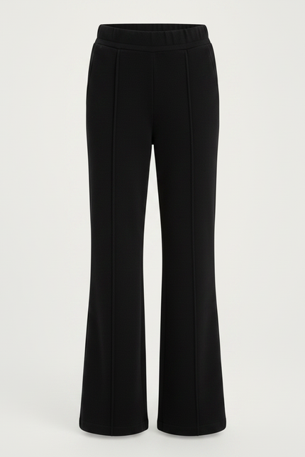 Pantalon Patte D'Éléphant Noir Confortable Évasé Fille - Molleton - vue 3