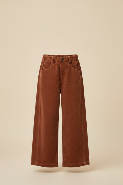 Pantalon Patte D'éléphant Orange - Cordé - vue 3