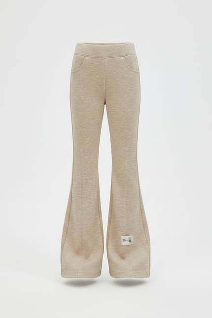 Pantalon Patte D'Éléphant Beige Évasé Confortable Enfant - Molleton - vue 3