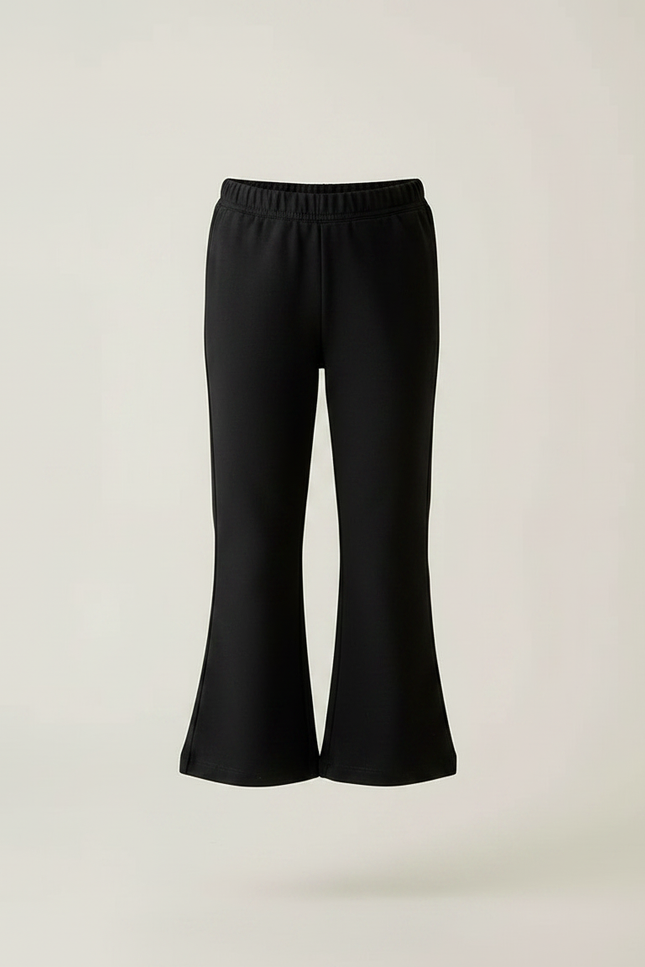 Pantalon Patte D'Éléphant Noir Confortable Fille Décontracté - Maille - vue 3