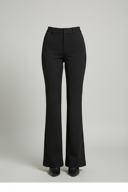 Pantalon Moulant Patte D'éléphant - Noir Polyester - vue 3
