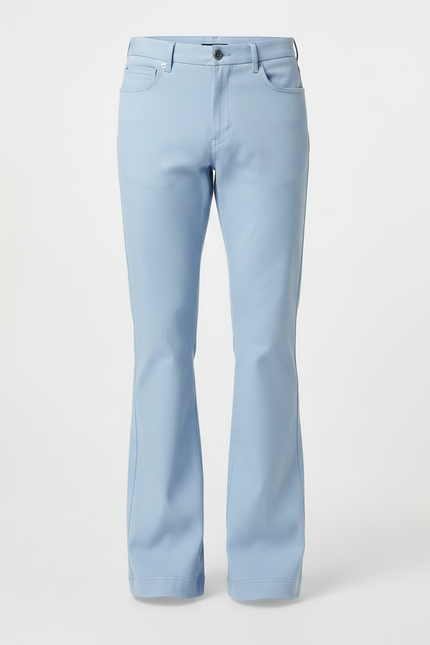 Pantalon Patte D'Éléphant Bleu Clair Stretch Élégant Homme - Polyester - vue 3