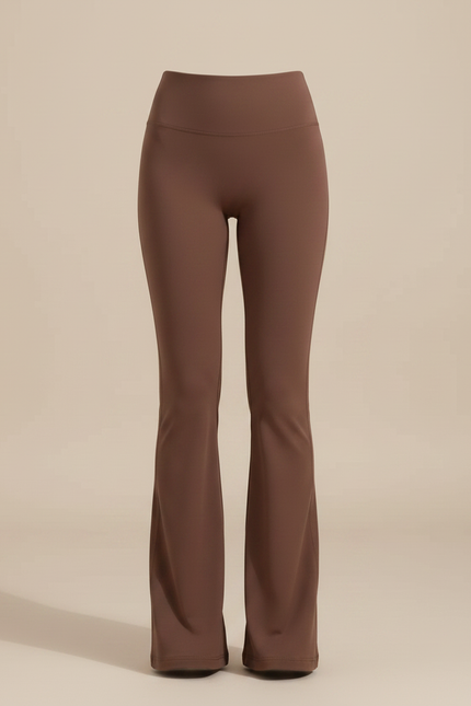 Pantalon Patte D'éléphant Femme Petite - Marron Polyester - vue 3