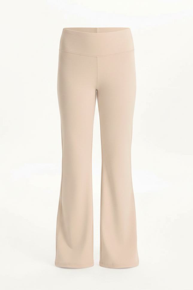 Pantalon Patte D'Éléphant Beige Uni Confortable Évasé Fille - Polyester - vue 3