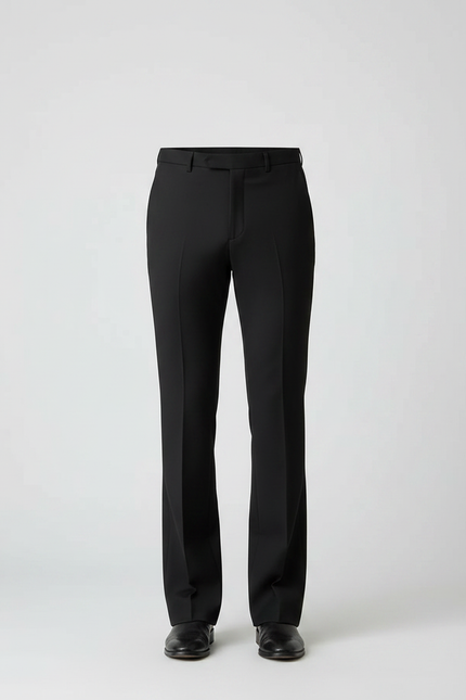 Pantalon Patte D'Éléphant Noir Homme Ajusté Élégant Classique - Polyester - vue 3